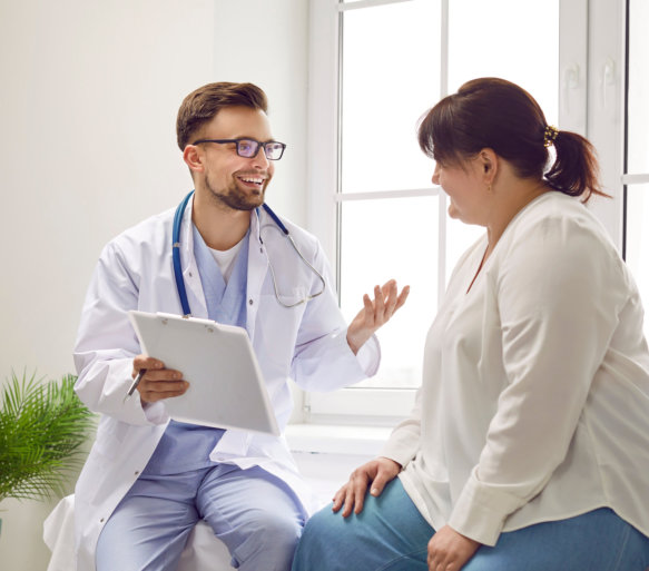 doctor and patient talking