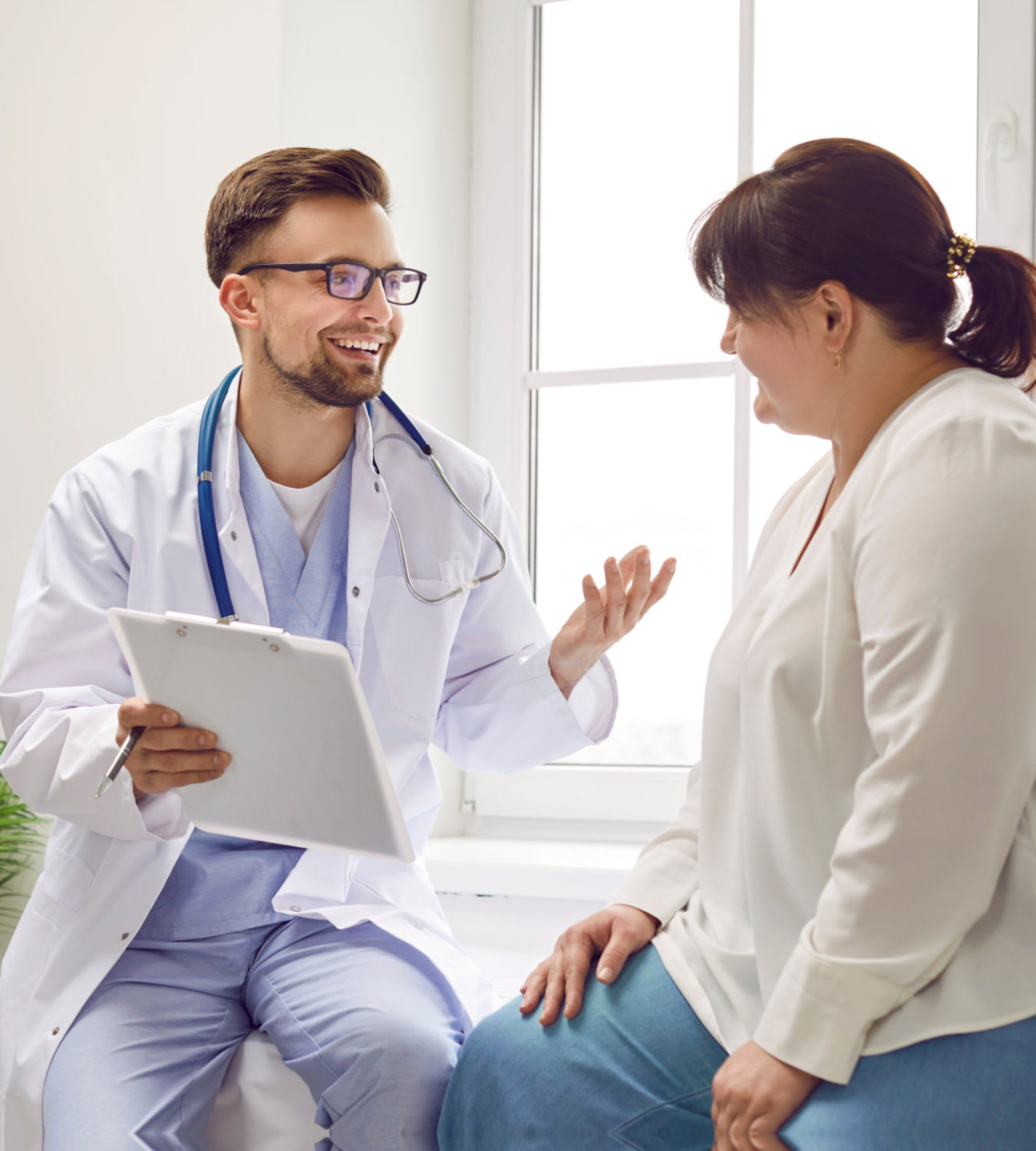 doctor and patient talking