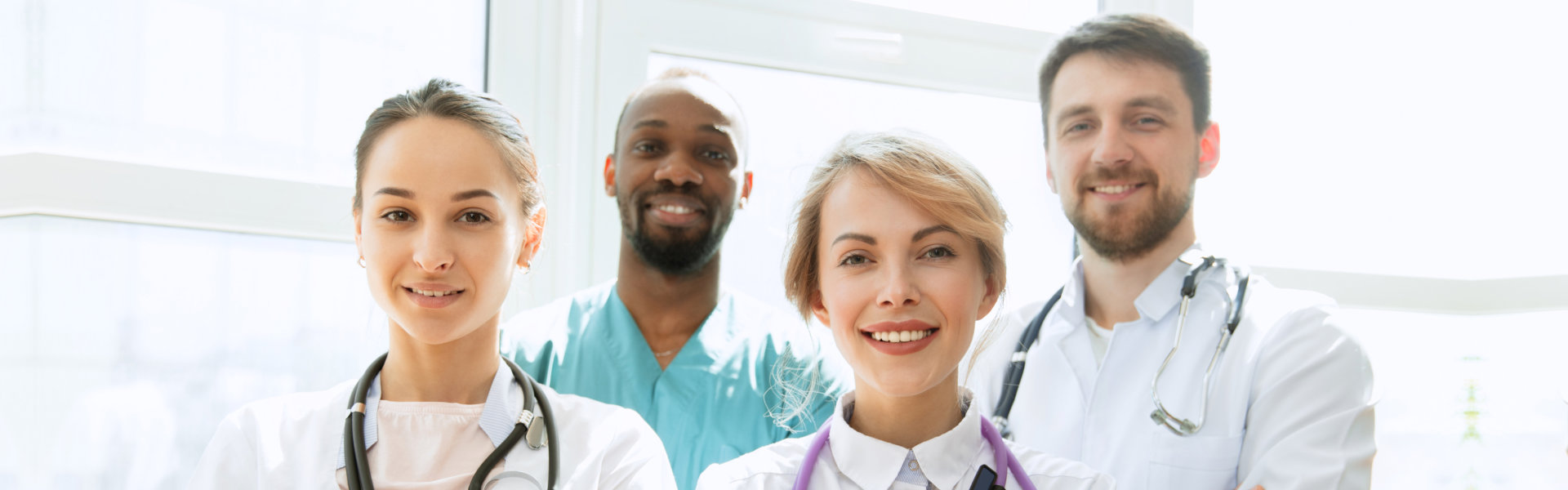 group of medical staff smiling